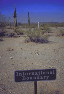 The international border with Mexico runs close to the trail