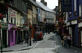The town centre in Ennis bustles with life at any time of year