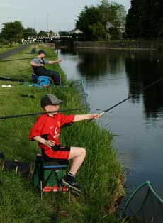anglers trying their luck on the Royal Canal at Kilcock